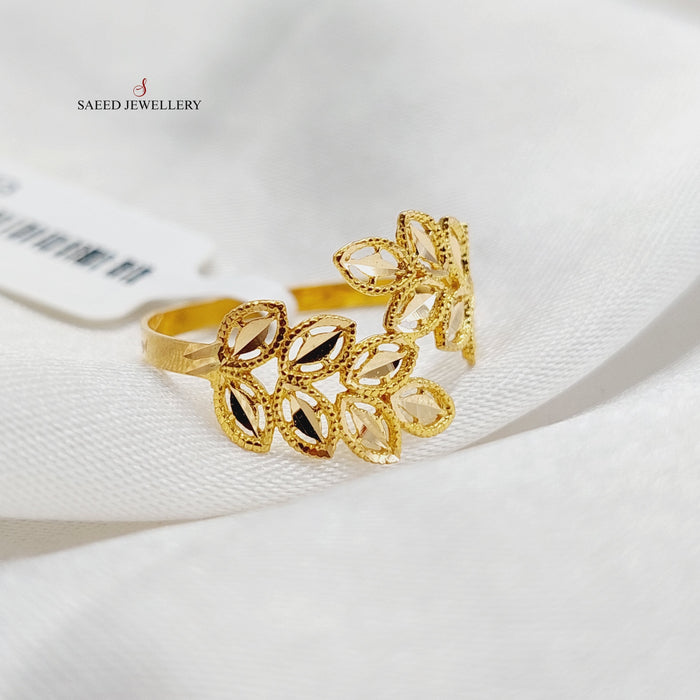 Leaf Ring  Made Of 21K Yellow Gold by Saeed Jewelry-29143