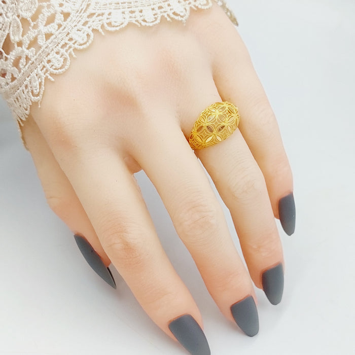 Leaf Ring Made Of 21K Yellow Gold by Saeed Jewelry-28171