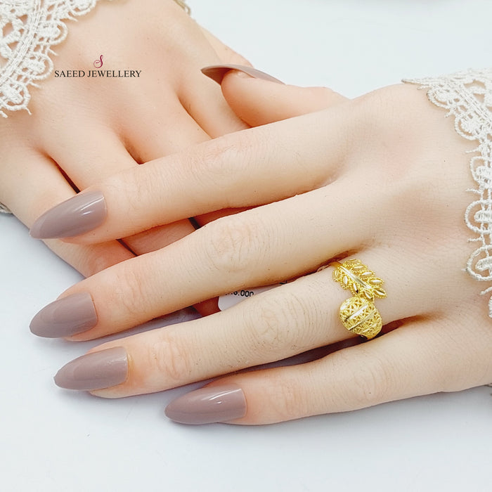 Leaf Ring  Made Of 18K Yellow Gold by Saeed Jewelry-30522
