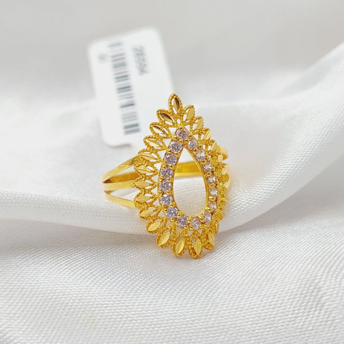 Leaf Ring  Made Of 21K Yellow Gold by Saeed Jewelry-28554