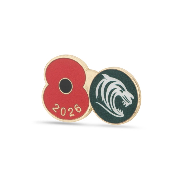 Leicester Tigers Poppy Rugby Pin 2026