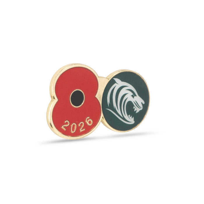 Leicester Tigers Poppy Rugby Pin 2026