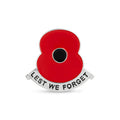 Lest We Forget Poppy Scroll Pin