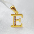 21K Gold Letter E Pendant by Saeed Jewelry - Image 1