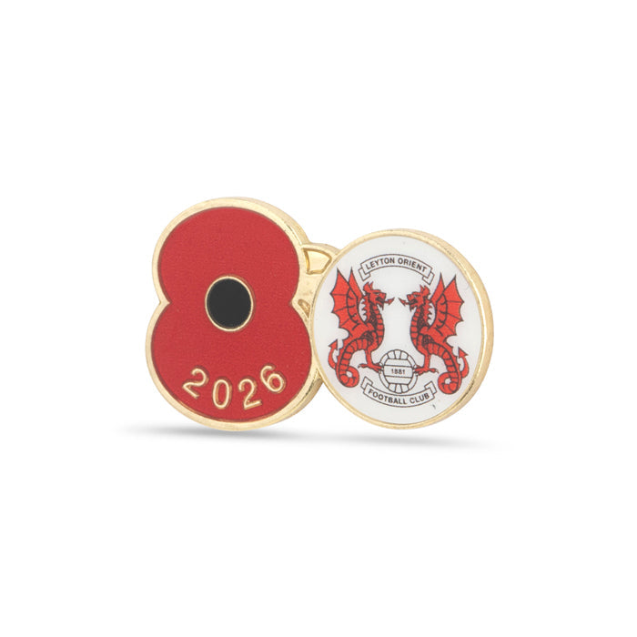 Leyton Orient Poppy Football Pin 2026
