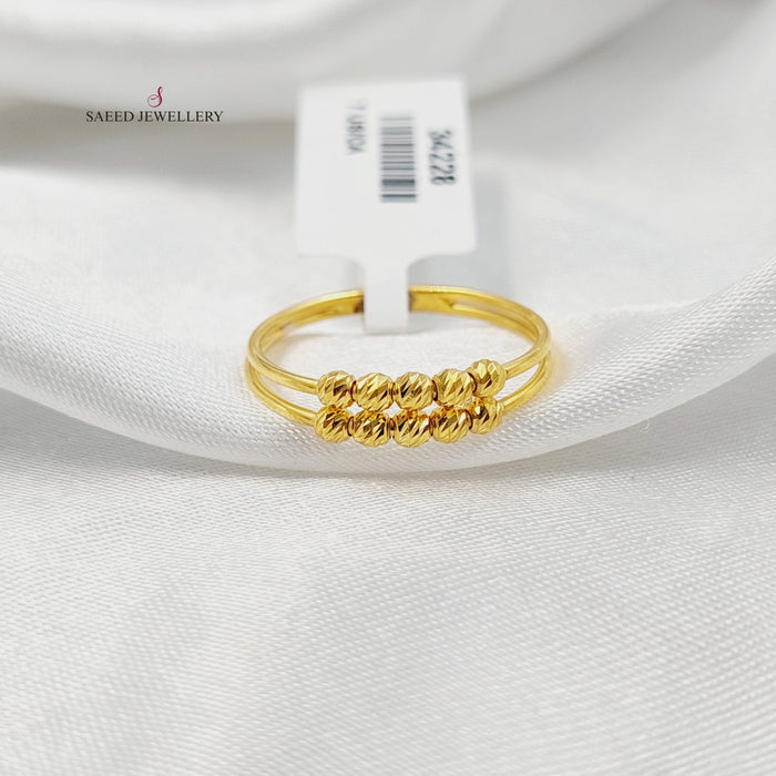 21K خاتم طابات ناعم-مجوهرات الشيخ سعيد-Saeed Jewelry