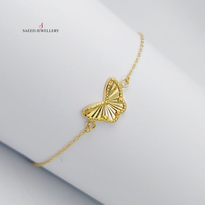 18K Light Butterfly Bracelet Made of 18K Yellow Gold by Saeed Jewelry-25956
