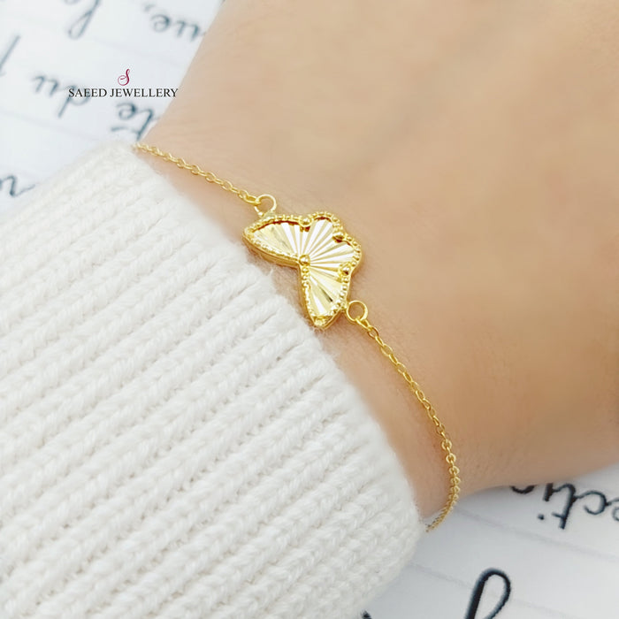 18K Light Butterfly Bracelet Made of 18K Yellow Gold by Saeed Jewelry-25956