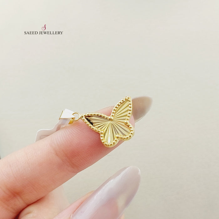 18K Light Butterfly Pendant Made of 18K Yellow Gold by Saeed Jewelry-25950