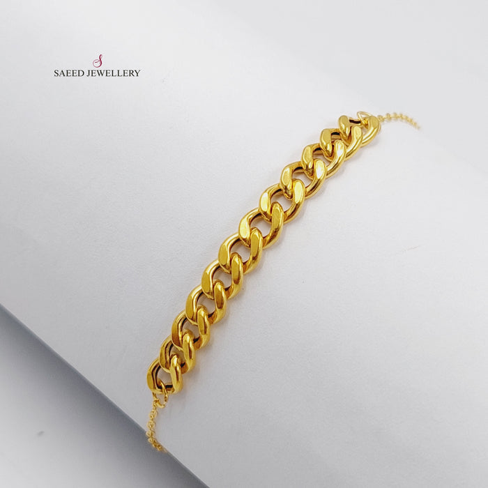 Light Cuban Links Bracelet  Made Of 18K Yellow Gold  <br>Bracelet Length: <strong> 19cm </strong> by Saeed Jewelry-29893