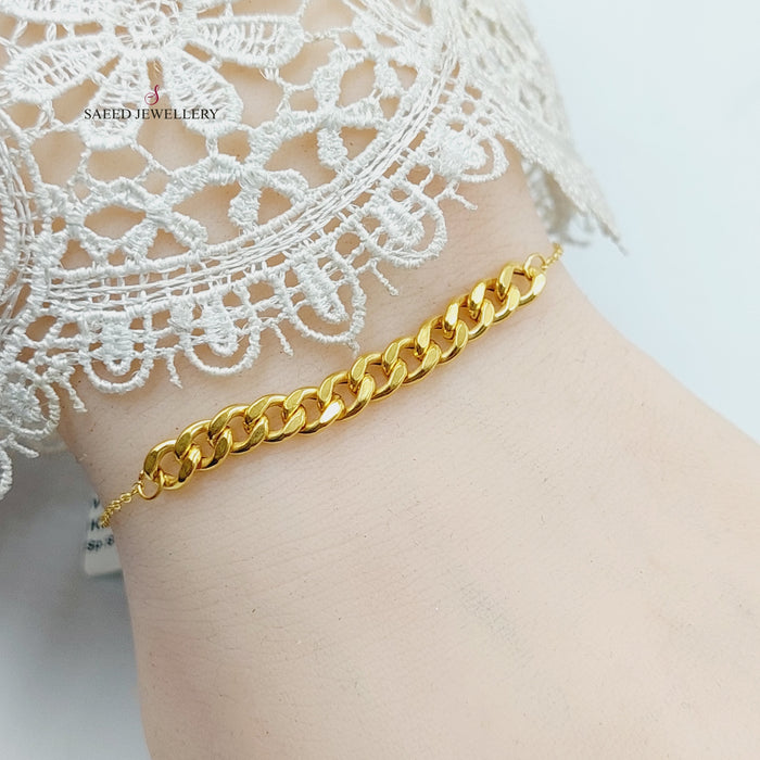 Light Cuban Links Bracelet  Made Of 18K Yellow Gold  <br>Bracelet Length: <strong> 19cm </strong> by Saeed Jewelry-29892