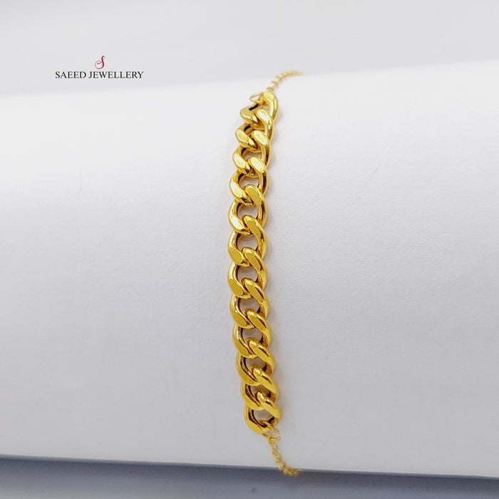Light Cuban Links Bracelet  Made Of 18K Yellow Gold  <br>Bracelet Length: <strong> 19cm </strong> by Saeed Jewelry-29892