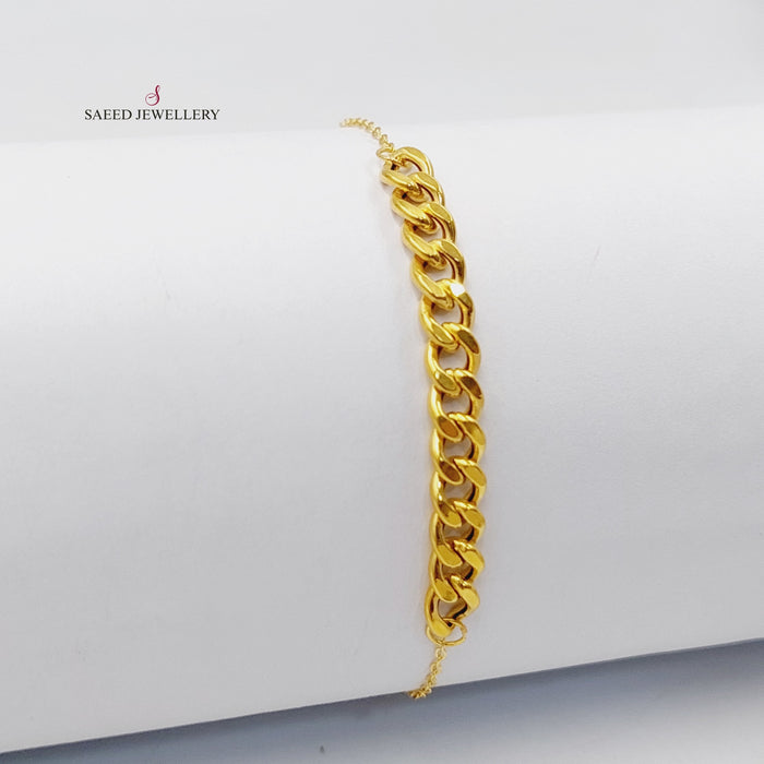 Light Cuban Links Bracelet  Made Of 18K Yellow Gold  <br>Bracelet Length: <strong> 19cm </strong> by Saeed Jewelry-29893