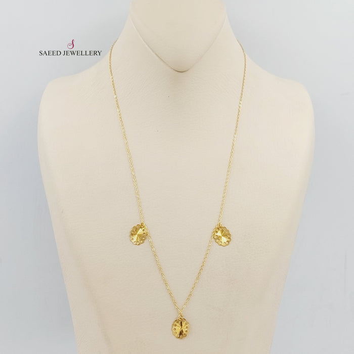 21K Light Fancy Necklace Made of 21K Yellow Gold by Saeed Jewelry-25112