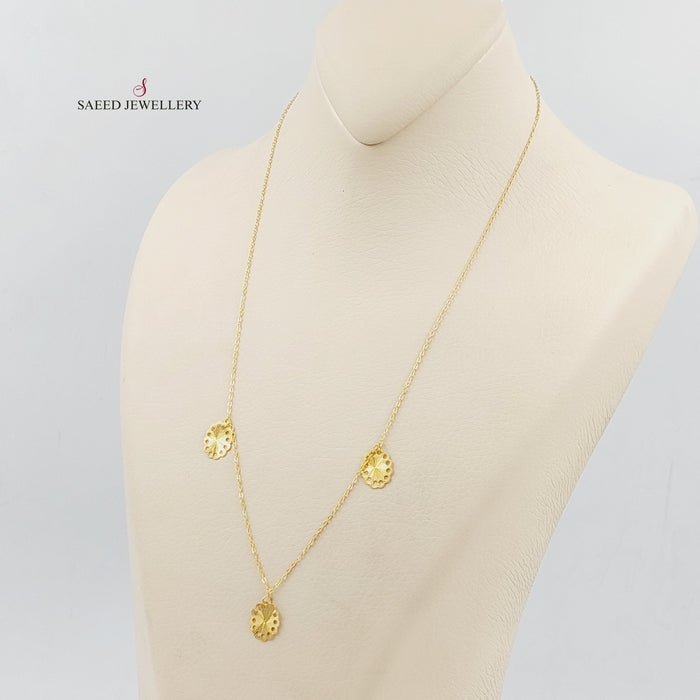 21K Light Fancy Necklace Made of 21K Yellow Gold by Saeed Jewelry-25112