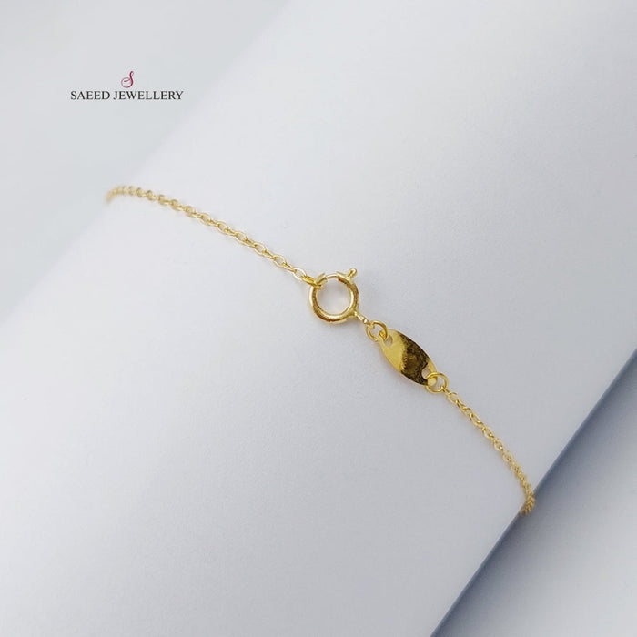 18K Light Heart Bracelet Made of 18K Yellow Gold by Saeed Jewelry-25958