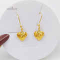 Light Heart Earrings Made Of  21K Yellow Gold by Saeed Jewelry-27410