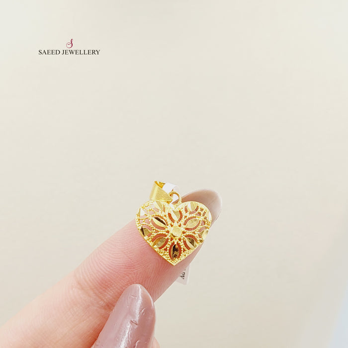 21K تعليقة قلب ناعم-مجوهرات الشيخ سعيد-Saeed Jewelry