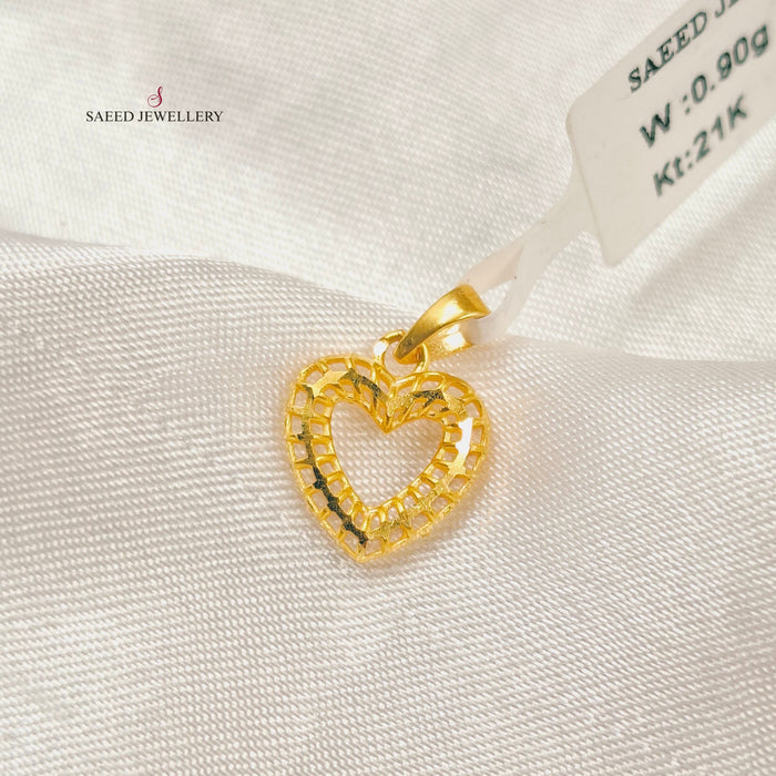21K تعليقة قلب ناعم-مجوهرات الشيخ سعيد-Saeed Jewelry