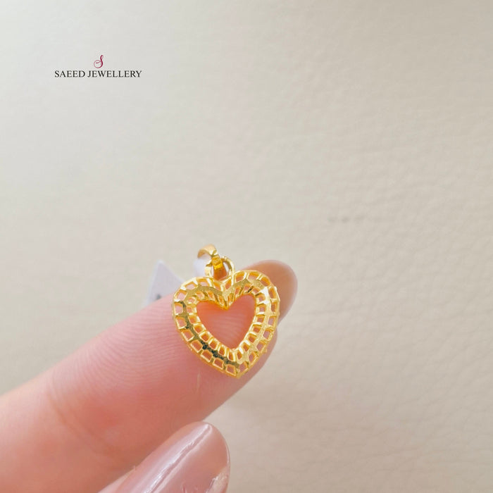 21K تعليقة قلب ناعم-مجوهرات الشيخ سعيد-Saeed Jewelry