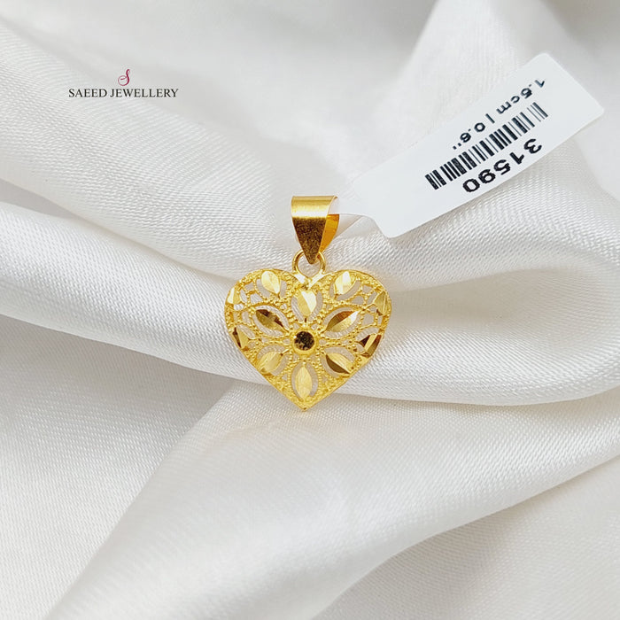 21K تعليقة قلب ناعم-مجوهرات الشيخ سعيد-Saeed Jewelry