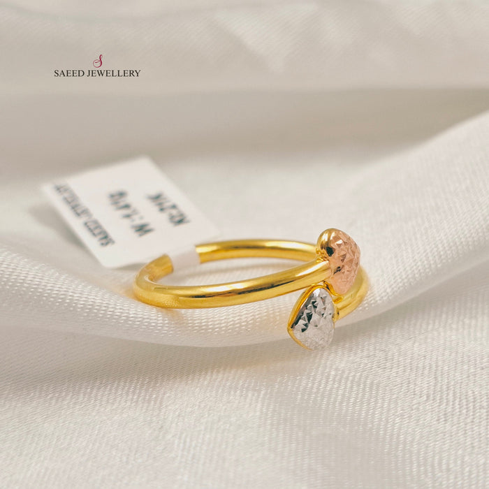 21K خاتم قلب ناعم-مجوهرات الشيخ سعيد-Saeed Jewelry