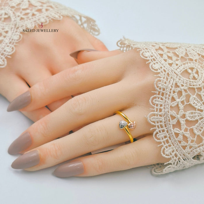 21K خاتم قلب ناعم-مجوهرات الشيخ سعيد-Saeed Jewelry