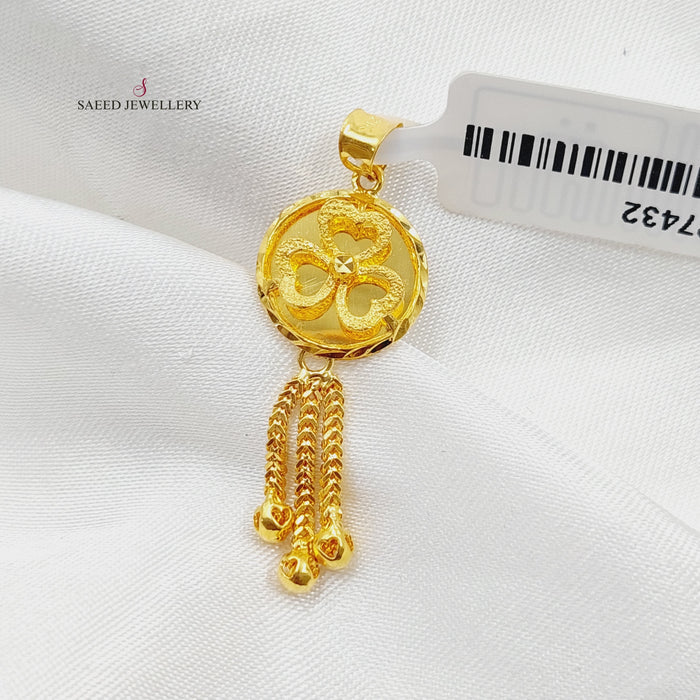 Light Kuwaiti Pendant Made Of  21K Yellow Gold by Saeed Jewelry-27432