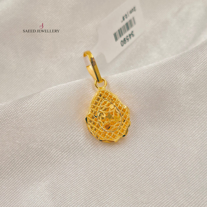 21K تعليقة كويتي ناعم-مجوهرات الشيخ سعيد-Saeed Jewelry