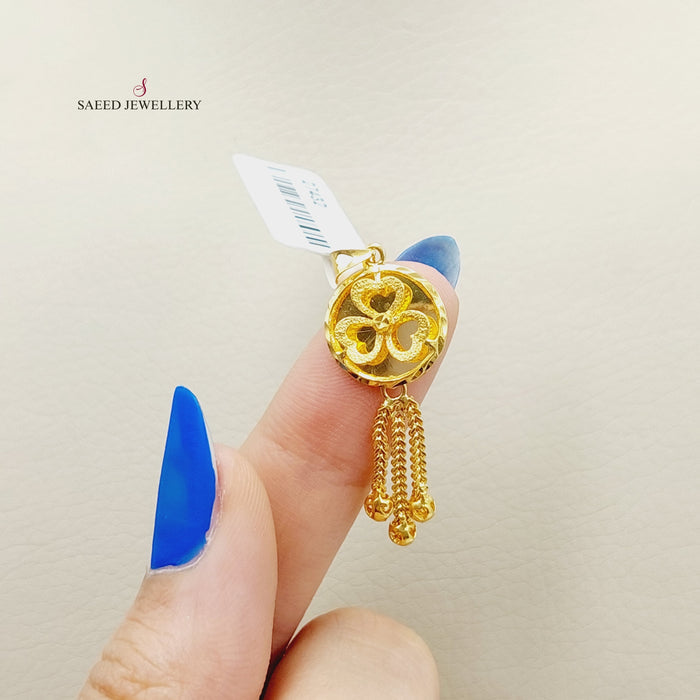 Light Kuwaiti Pendant Made Of  21K Yellow Gold by Saeed Jewelry-27432