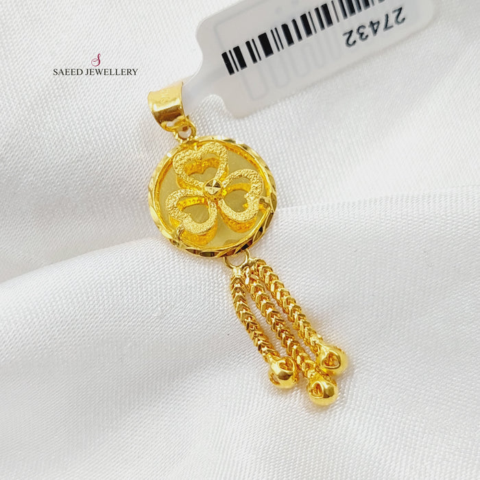 Light Kuwaiti Pendant Made Of  21K Yellow Gold by Saeed Jewelry-27432