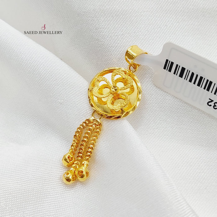 Light Kuwaiti Pendant Made Of  21K Yellow Gold by Saeed Jewelry-27432