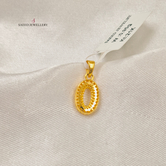 21K تعليقة بيضاوي ناعم-مجوهرات الشيخ سعيد-Saeed Jewelry