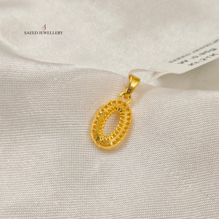 21K تعليقة بيضاوي ناعم-مجوهرات الشيخ سعيد-Saeed Jewelry