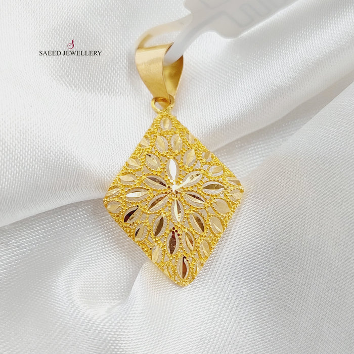 21K Light  Pendant Made of 21K Yellow Gold by Saeed Jewelry-25979