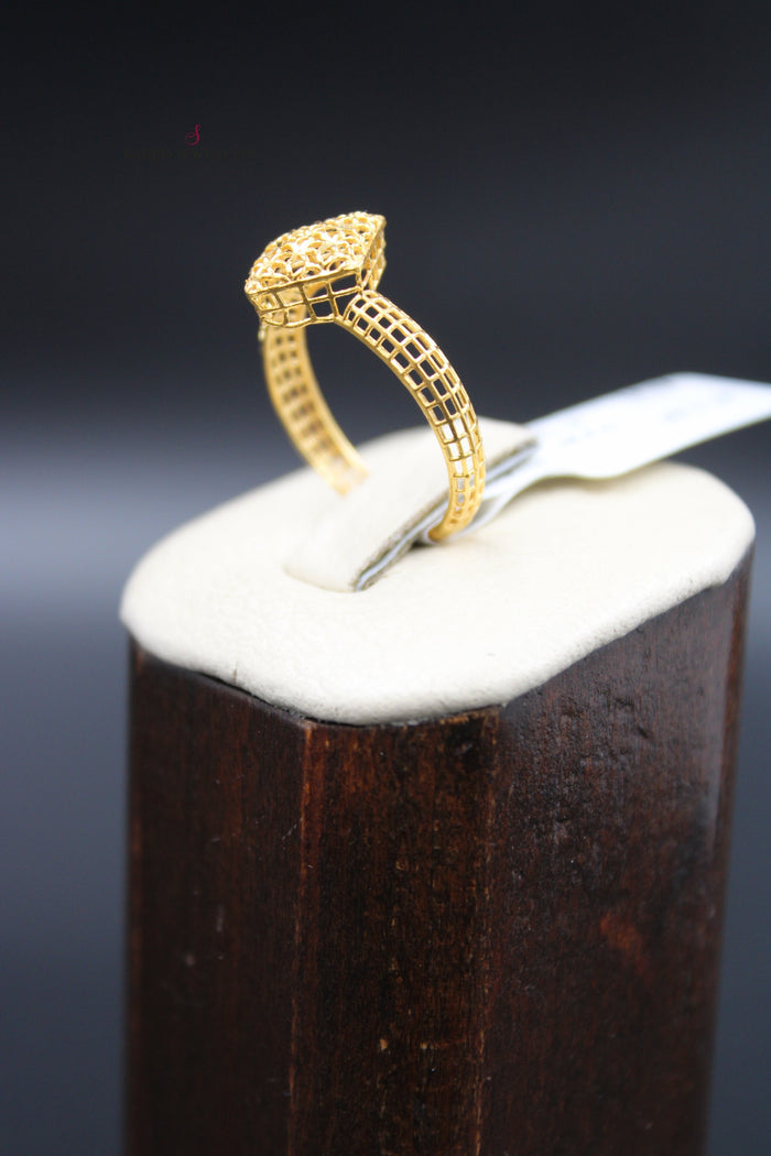 21K Light  Ring Made of 21K Yellow Gold by Saeed Jewelry-21553
