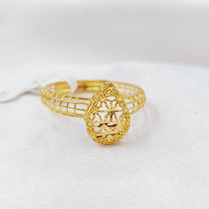 21K Light  Ring Made of 21K Yellow Gold by Saeed Jewelry-25245