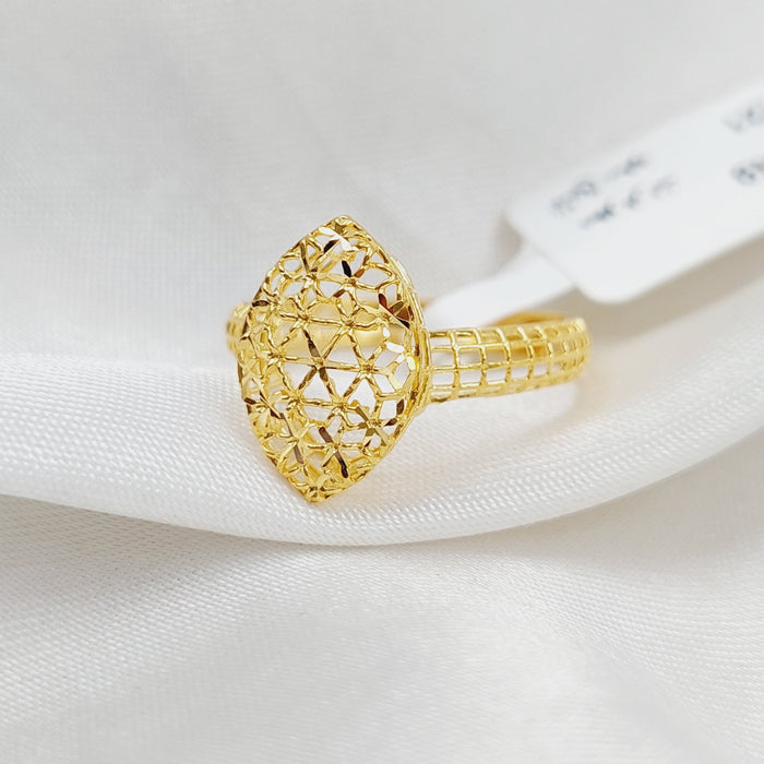 21K Light  Ring Made of 21K Yellow Gold by Saeed Jewelry-25253