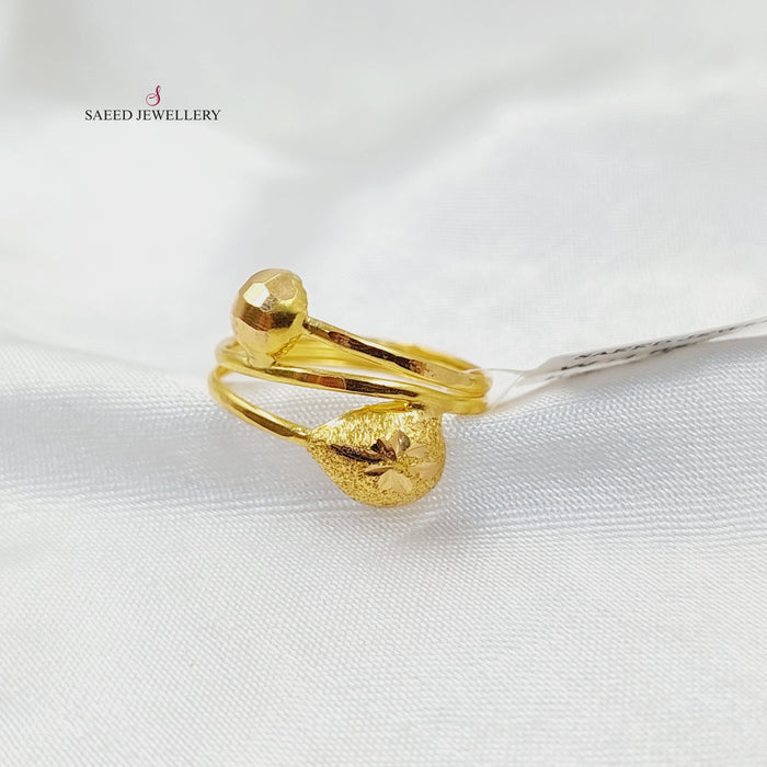 Light Ring  Made of 21K Yellow Gold by Saeed Jewelry-31059