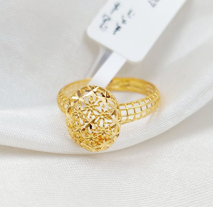 21K Light  Ring Made of 21K Yellow Gold by Saeed Jewelry-26283