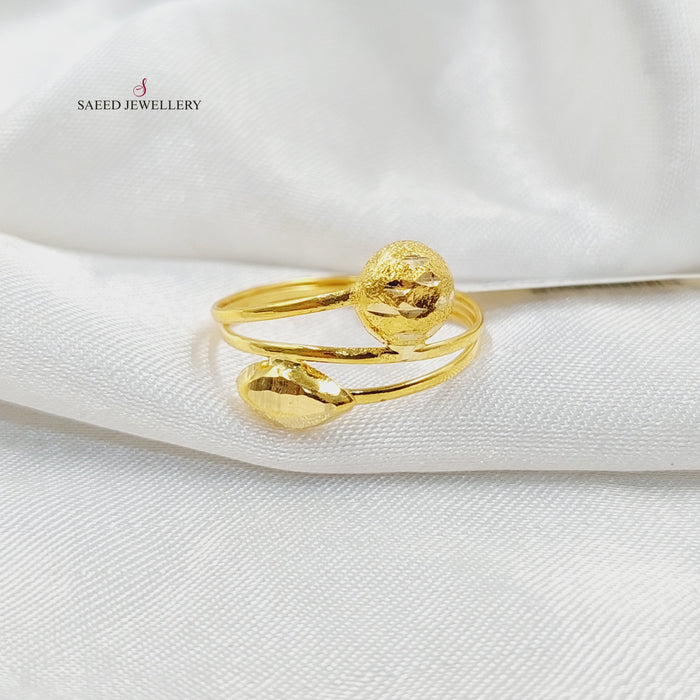 21K خاتم خفيف-مجوهرات الشيخ سعيد-Saeed Jewelry
