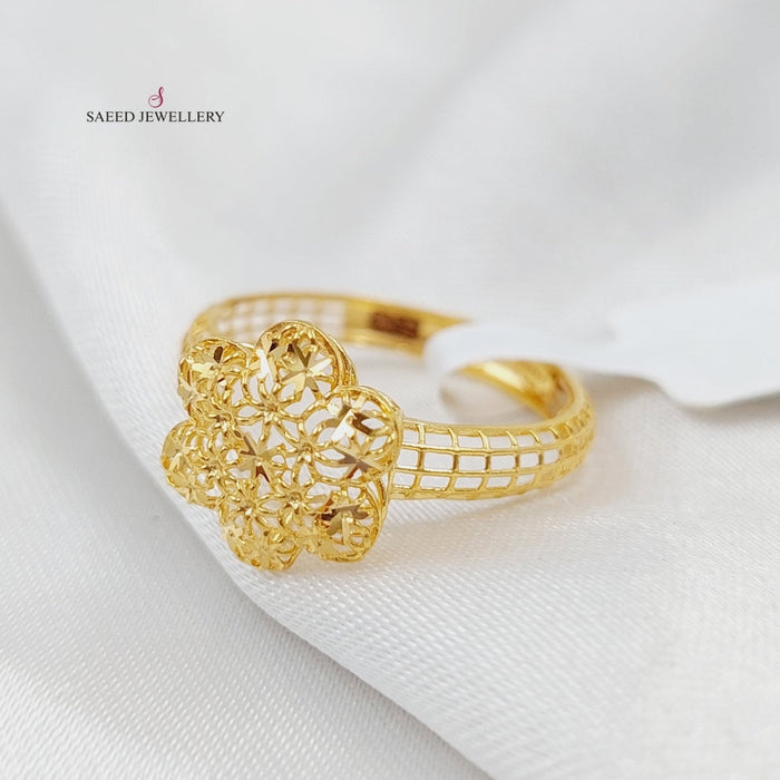 21K Light  Ring Made of 21K Yellow Gold by Saeed Jewelry-27158