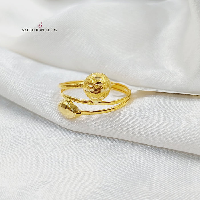 21K خاتم خفيف-مجوهرات الشيخ سعيد-Saeed Jewelry