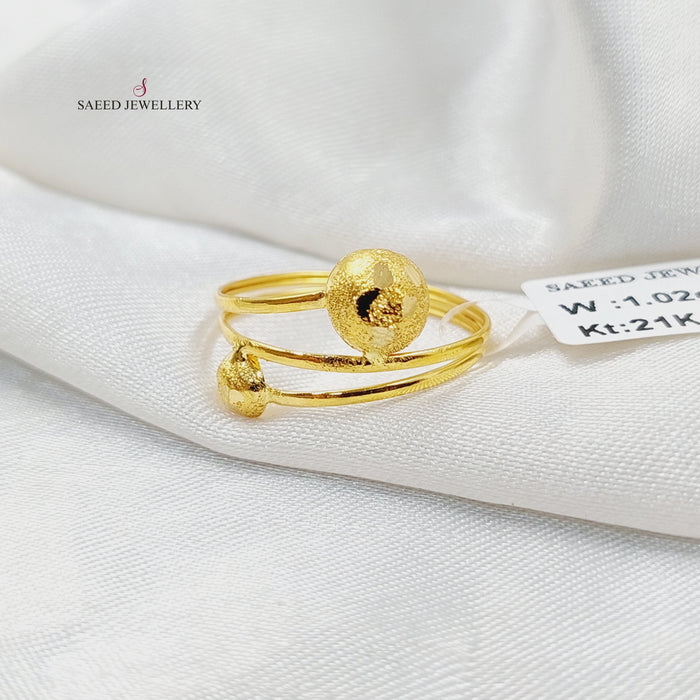 21K خاتم خفيف-مجوهرات الشيخ سعيد-Saeed Jewelry