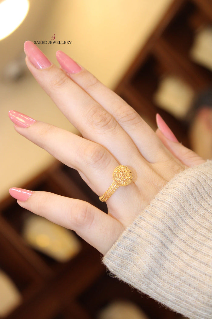 21K Light  Ring Made of 21K Yellow Gold by Saeed Jewelry-26288