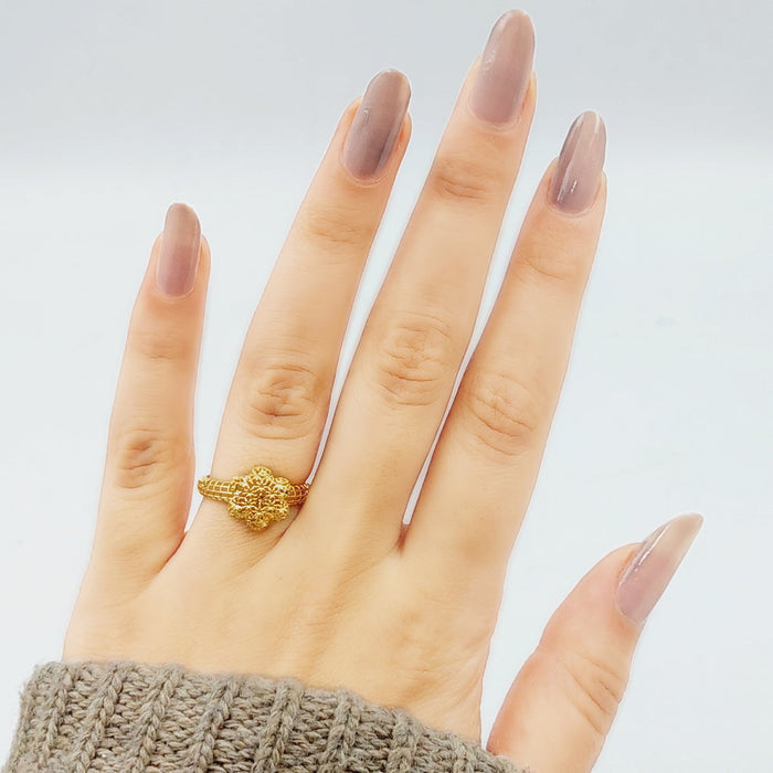 21K Light  Ring Made of 21K Yellow Gold by Saeed Jewelry-26286