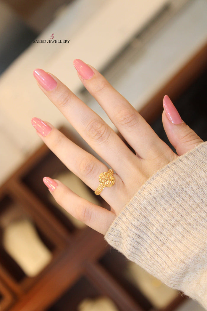 21K Light  Ring Made of 21K Yellow Gold by Saeed Jewelry-25258