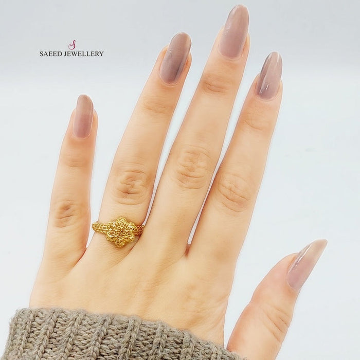 21K Light  Ring Made of 21K Yellow Gold by Saeed Jewelry-27158