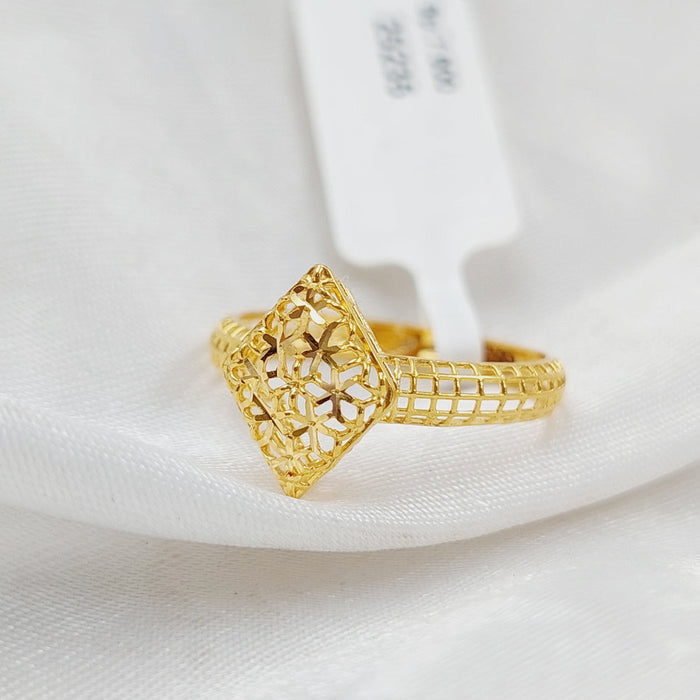 21K Light  Ring Made of 21K Yellow Gold by Saeed Jewelry-26278