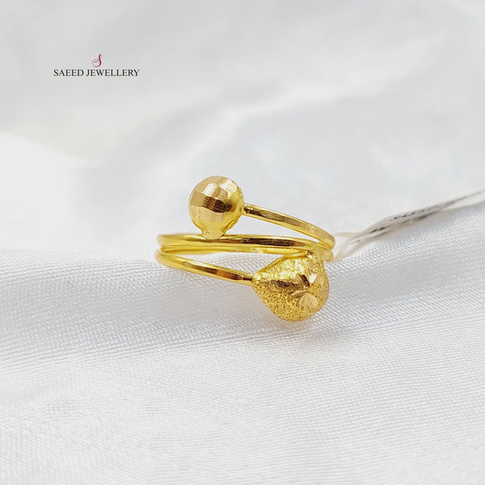 Light Ring  Made of 21K Yellow Gold by Saeed Jewelry-31059